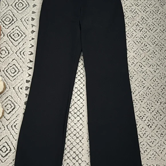 LOFT Black Boot Cut Pants with Wide Waistband and Flared Legs - Picture 1 of 7